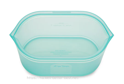 Zip Top ディッシュ３点セットの開口部。